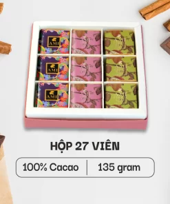 HỘP SÔ-CÔ-LA 100% CACAO (27 viên - 135g)