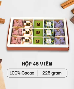 HỘP SÔ-CÔ-LA 100% CACAO (45 viên - 225g)