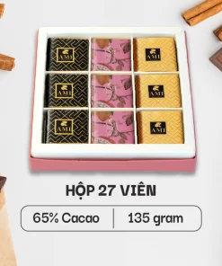 HỘP SÔ-CÔ-LA 65% CACAO (27 viên - 135g)