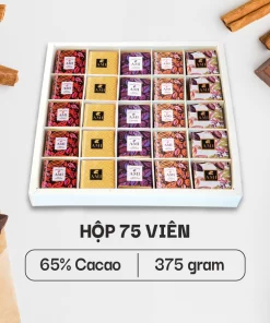 HỘP SÔ-CÔ-LA 65% CACAO (75 viên - 375g)