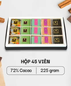 HỘP SÔ-CÔ-LA 72% CACAO (45 viên - 225g)