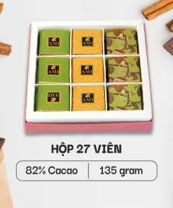 HỘP SÔ-CÔ-LA 82% CACAO (27 viên - 135g)