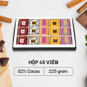 HỘP SÔ-CÔ-LA 82% CACAO (45 viên - 225g)