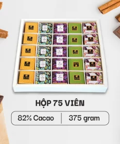 HỘP SÔ-CÔ-LA 82% CACAO (75 viên - 375g)