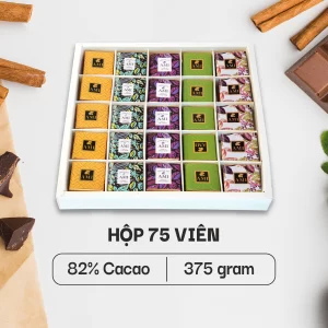 HỘP SÔ-CÔ-LA 82% CACAO (75 viên - 375g)