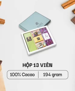 SÔ-CÔ-LA 100% CACAO (Mẫu 5) (4 thanh 9 viên - 194g)