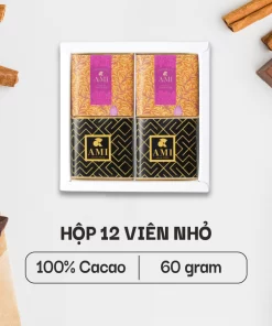 SÔ-CÔ-LA 100% CACAO (Mẫu 6) (12 viên - 60g)