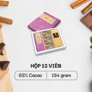 SÔ-CÔ-LA 65% CACAO (Mẫu 5) (4 thanh 9 viên - 194g)