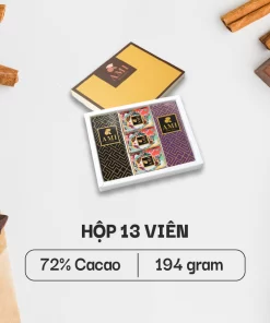 SÔ-CÔ-LA 72% CACAO (Mẫu 5) (4 thanh 9 viên - 194g)