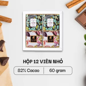 SÔ-CÔ-LA 82% CACAO (Mẫu 6) (12 viên - 60g)