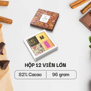 SÔ-CÔ-LA 82% CACAO (Mẫu 7) (12 viên lớn - 96g)